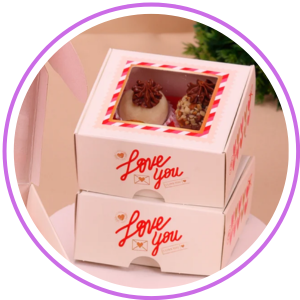 Caixa para 4 Doces Love You (10 unidades)