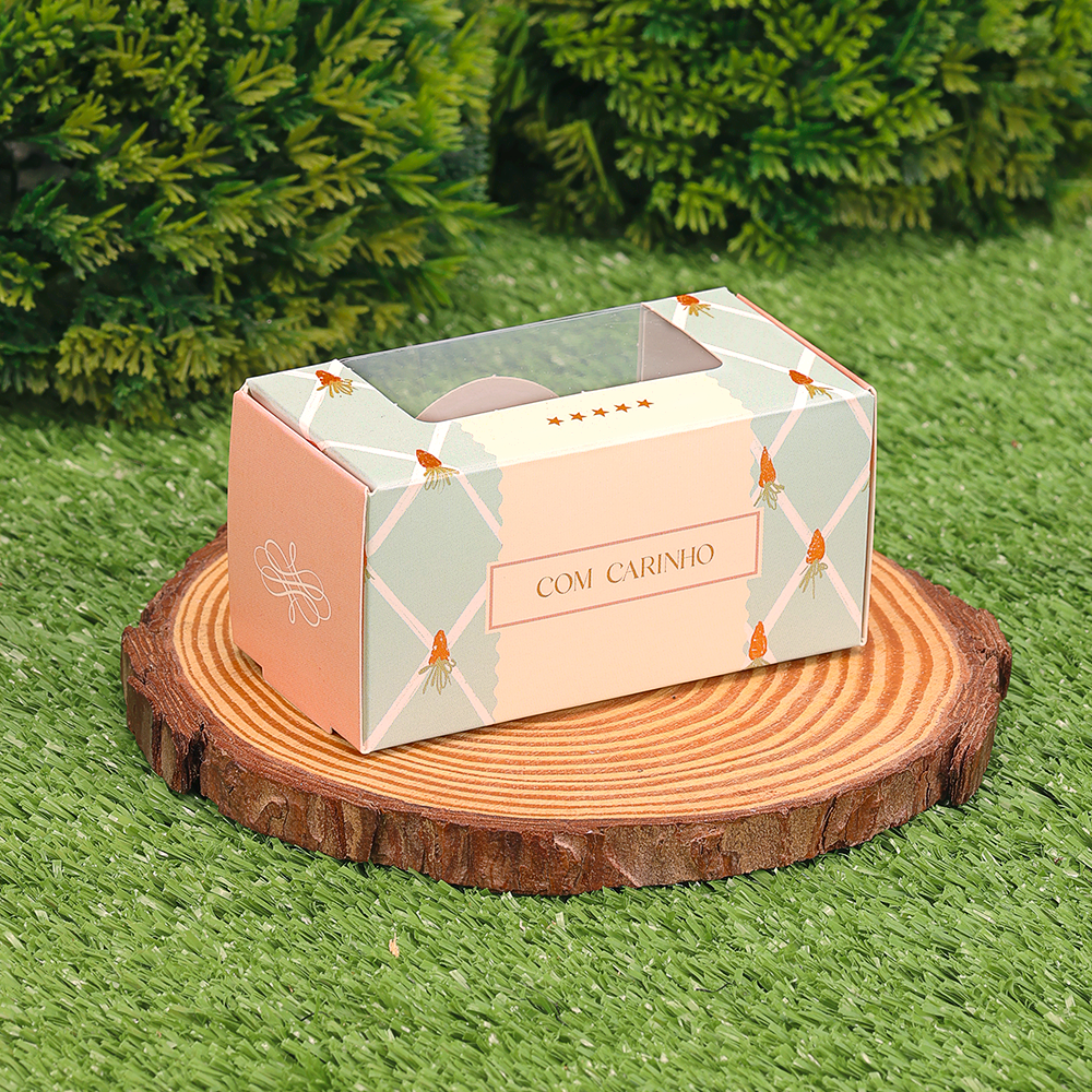Caixa para 2 Doces com Visor Vila Encantada (10 unidades)