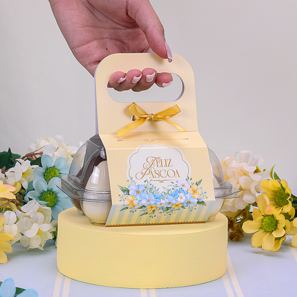 Caixa com Visor para 4 Mini Ovos 50g Florir (10 unidades)