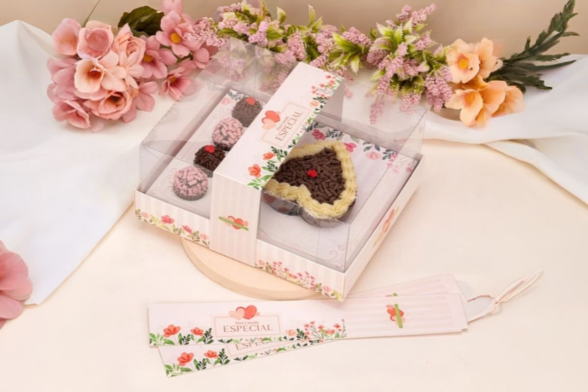 embalagem para doces com visor