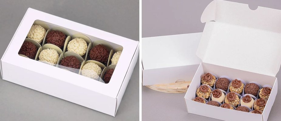 Caixa para doces com visor ou sem visor: quando mostrar o doce vale a pena?