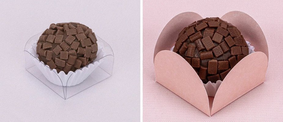 Caixeta para doces: quando escolher acetato e quando escolher papel