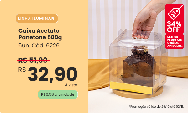 caixa acetato panetone 500g